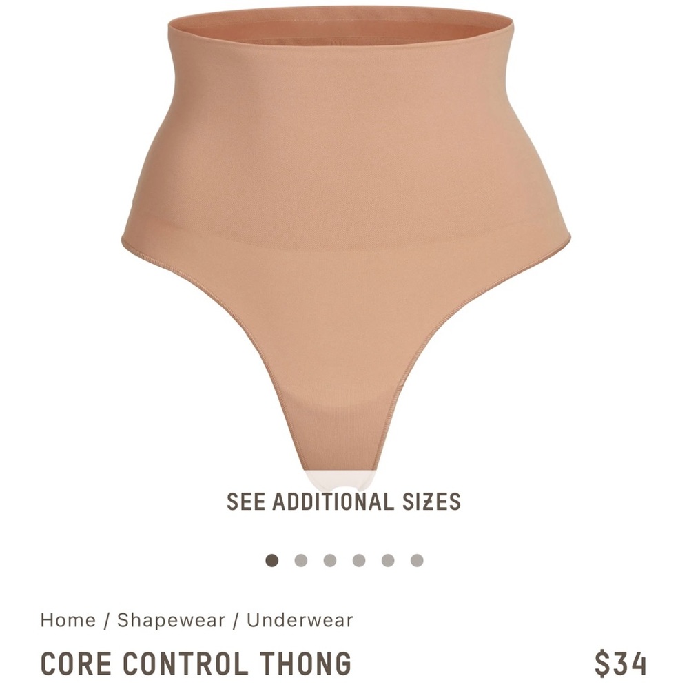 SKIMS Core control thong in color ochre